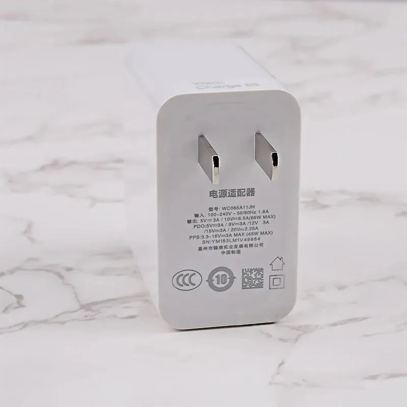 Original OnePlus Warp Charge 65W Fast Charger | Dash Charger Compatible with OnePlus, Oppo, Vivo, Realme Devices